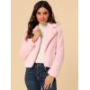 imageAllegra K Womens Cropped Fur Jacket Lapel Fluffy Cardigan Shrug 2026 Winter Short Faux Fur Coat OutfitsPink