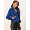 imageAllegra K Womens Cropped Fur Jacket Lapel Fluffy Cardigan Shrug 2026 Winter Short Faux Fur Coat OutfitsRoyal Blue