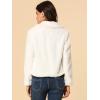 imageAllegra K Womens Cropped Fur Jacket Lapel Fluffy Cardigan Shrug 2026 Winter Short Faux Fur Coat OutfitsWhite