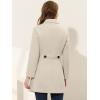 imageAllegra K Womens Pea Coat Single Breasted Long Sleeve Warm Casual Overcoat with Pockets Winter OutwearBeige