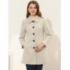 imageAllegra K Womens Pea Coat Single Breasted Long Sleeve Warm Casual Overcoat with Pockets Winter OutwearBeige