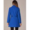 imageAllegra K Womens Pea Coat Single Breasted Long Sleeve Warm Casual Overcoat with Pockets Winter OutwearBlue