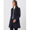 imageAllegra K Womens Pea Coat Single Breasted Long Sleeve Warm Casual Overcoat with Pockets Winter OutwearDark Blue