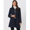 imageAllegra K Womens Pea Coat Single Breasted Long Sleeve Warm Casual Overcoat with Pockets Winter OutwearDark Blue