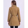 imageAllegra K Womens Pea Coat Single Breasted Long Sleeve Warm Casual Overcoat with Pockets Winter OutwearDark Camel