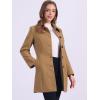 imageAllegra K Womens Pea Coat Single Breasted Long Sleeve Warm Casual Overcoat with Pockets Winter OutwearDark Camel