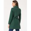 imageAllegra K Womens Pea Coat Single Breasted Long Sleeve Warm Casual Overcoat with Pockets Winter OutwearDark Green