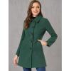 imageAllegra K Womens Pea Coat Single Breasted Long Sleeve Warm Casual Overcoat with Pockets Winter OutwearDark Green