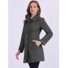 imageAllegra K Womens Pea Coat Single Breasted Long Sleeve Warm Casual Overcoat with Pockets Winter OutwearDeep Grey