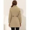 imageAllegra K Womens Pea Coat Single Breasted Long Sleeve Warm Casual Overcoat with Pockets Winter OutwearKhaki