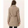 imageAllegra K Womens Pea Coat Single Breasted Long Sleeve Warm Casual Overcoat with Pockets Winter OutwearLight Brown