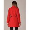 imageAllegra K Womens Pea Coat Single Breasted Long Sleeve Warm Casual Overcoat with Pockets Winter OutwearRed