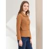 imageAllegra K Womens Peter Pan Collar Peacoat Double Breasted Short CoatBrown