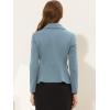 imageAllegra K Womens Peter Pan Collar Peacoat Double Breasted Short CoatGrey Blue