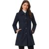 imageAllegra K Womens Pea Coat Single Breasted Long Sleeve Warm Casual Overcoat with Pockets Winter OutwearDark Blue