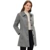 imageAllegra K Womens Pea Coat Single Breasted Long Sleeve Warm Casual Overcoat with Pockets Winter OutwearGrey