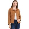 imageAllegra K Womens Peter Pan Collar Peacoat Double Breasted Short CoatBrown