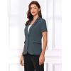 imageAllegra K Womens 1 Button Blazer Jacket Office Business Short Sleeve BlazerDark Gray