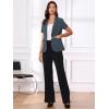 imageAllegra K Womens 1 Button Blazer Jacket Office Business Short Sleeve BlazerDark Gray