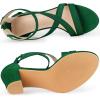 imageAllegra K Womens Crisscross Ankle Strap Chunky Heel Green Sandals 9 m US