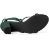 imageAllegra K Womens Strappy Lace Up Chunky Heeled Dark Green Heels Sandals 85 m US