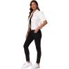 imageAllegra K Casual Jean Jacket for Womens Short Puff Sleeves ButtonDown Denim JacketWhite