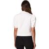 imageAllegra K Casual Jean Jacket for Womens Short Puff Sleeves ButtonDown Denim JacketWhite