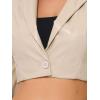 imageAllegra K Cropped Leather Jacket for Womens Concert PU Motorcycle JacketApricot