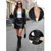 imageAllegra K Cropped Leather Jacket for Womens Concert PU Motorcycle JacketBlack