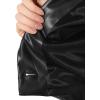 imageAllegra K Cropped Leather Jacket for Womens Concert PU Motorcycle JacketBlack