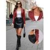 imageAllegra K Cropped Leather Jacket for Womens Concert PU Motorcycle JacketBurgundy