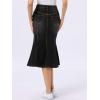 imageAllegra K Denim Jean Skirt for Women Casual Washed High Waisted Fishtail Midi Jean SkirtsBlack