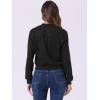 imageAllegra K Faux Suede Cropped Coat for Womens Stand Collar Zip Up Biker Moto Bomber JacketsBlack