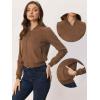 imageAllegra K Faux Suede Cropped Coat for Womens Stand Collar Zip Up Biker Moto Bomber JacketsBrown