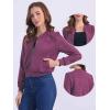 imageAllegra K Faux Suede Cropped Coat for Womens Stand Collar Zip Up Biker Moto Bomber JacketsDark Purple