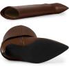 imageAllegra K Knee High Boots Women Pointed Toe Stiletto Heel Shark Boots Fold Over Boots for WomenBrown