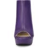 imageAllegra K Peep Toe Ankle Boots for Women Back Zip Chunky Heel Platform BootsPurple