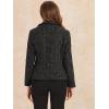 imageAllegra K Tweed Blazer for Womens Notch Lapel Long Sleeve 2025 Fall Elegant Business Casual JacketBlack