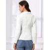 imageAllegra K Tweed Blazer for Womens Notch Lapel Long Sleeve 2025 Fall Elegant Business Casual JacketBlack White