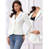 imageAllegra K Tweed Blazer for Womens Notch Lapel Long Sleeve 2025 Fall Elegant Business Casual JacketBlack White