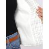 imageAllegra K Tweed Blazer for Womens Notch Lapel Long Sleeve 2025 Fall Elegant Business Casual JacketBlack White