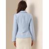 imageAllegra K Tweed Blazer for Womens Notch Lapel Long Sleeve 2025 Fall Elegant Business Casual JacketBlue