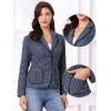 imageAllegra K Tweed Blazer for Womens Notch Lapel Long Sleeve 2025 Fall Elegant Business Casual JacketDark Blue
