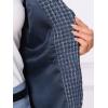 imageAllegra K Tweed Blazer for Womens Notch Lapel Long Sleeve 2025 Fall Elegant Business Casual JacketDark Blue