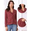 imageAllegra K Tweed Blazer for Womens Notch Lapel Long Sleeve 2025 Fall Elegant Business Casual JacketDark Red