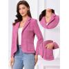imageAllegra K Tweed Blazer for Womens Notch Lapel Long Sleeve 2025 Fall Elegant Business Casual JacketHot Pink