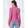 imageAllegra K Tweed Blazer for Womens Notch Lapel Long Sleeve 2025 Fall Elegant Business Casual JacketHot Pink