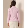 imageAllegra K Tweed Blazer for Womens Notch Lapel Long Sleeve 2025 Fall Elegant Business Casual JacketPink