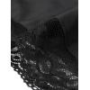 imageAllegra K Western Skirt for Women Lace Ruffled Hem Asymmetrical High Waist Boho Flowy Maxi SkirtBlack