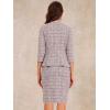 imageAllegra K Womens 2 Piece Skirt Sets 34 Sleeve Collarless Tweed Jacket Pencil Skirt Set Elegant Business Casual OutfitPink